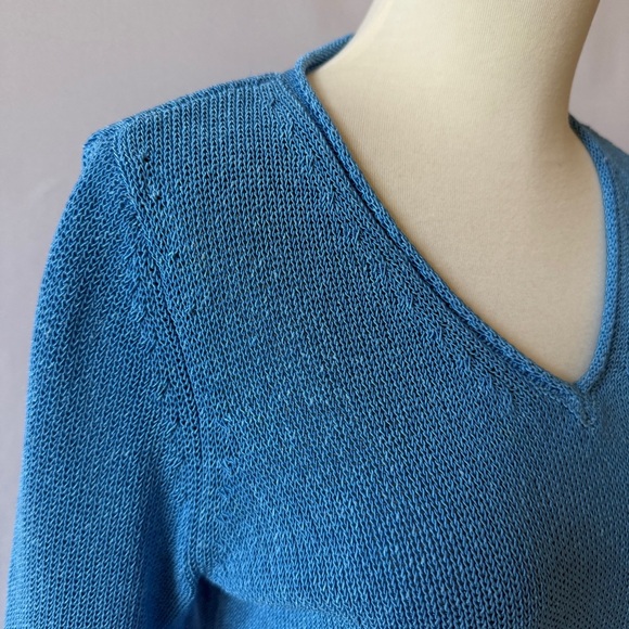 J MCLAUGHLIN CALLUM SWEATER S V NECK HAVANA KNIT YARN RELAXED CASUAL COASTAL - Picture 6 of 12
